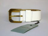 G-STAR BELT STYLE:ZED BELT ART:89504.2638.110 COLOR:WHITE SIZE:85,95 FABRIC:NEVADA LEATHER 100%LEATHER MADE IN MOROCCO